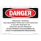Signmission OSHA Danger, Pregnancy Warning This Equipment Produces, 7in X 5in Decal, 5" W, 7" L, Landscape OS-DS-D-57-L-2453 - alternate 1